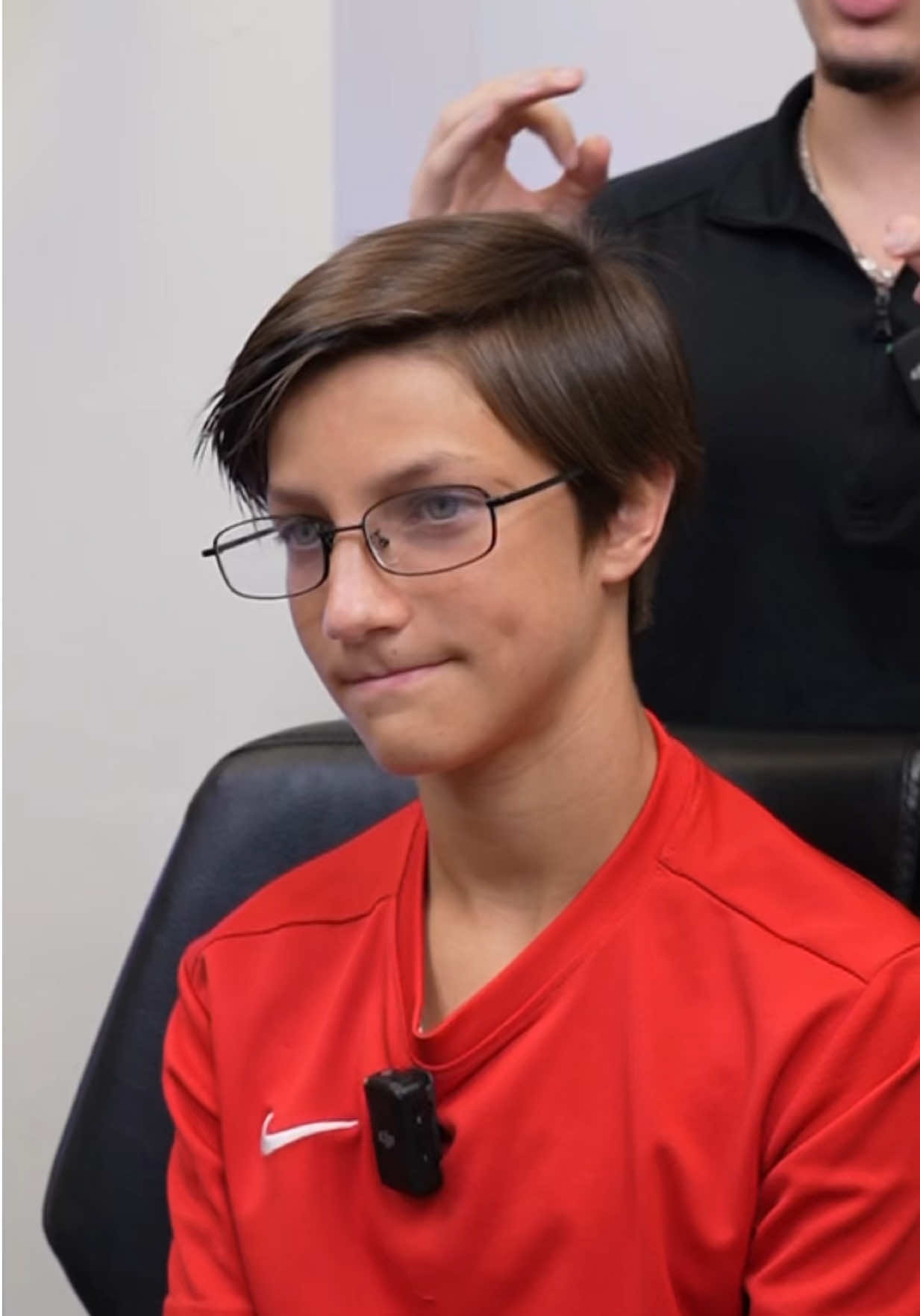 From lil bro to big bro!   Book your appointment! Link in bio ✅ #houstonbarber #haircut #texturedfringe #lowtaperfade #straighthair #fyp #transformation 