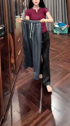 (DEAL MỞ BÁN ) Quần suông ống rộng gold hàn kẻ sọc, ống suông hack dáng, dây điều chỉnh thoải mái phong cách năng động#quansuongnu #quansuongongrong #quanongsuongnucapcao #quankesoc #thoitrangnu #xuhuong 
