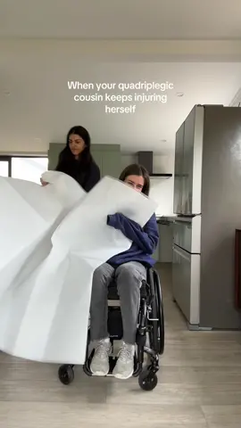 Hack: bubble wrap your quad #disability #wheelchair #quadriplegic 