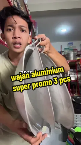 wajan Aluminium Super paket promo 3 pcs #wajan #wajanantilengket #wajanmurah #wajanviral #lewatberanda 