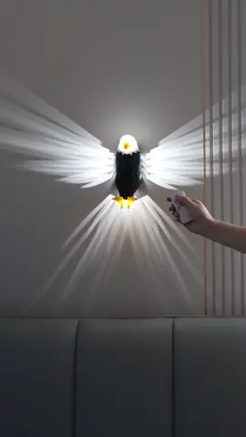 Lifelike Bald eagle wall Light-the eagle wall light brings a touch of nature’s elegance into your home, lts meticulously crafted eagle design appears to soar off the wall, creating an enchanting focal point, The eagle lamp’s light filters outward,casting a luminous ambiance ambiance that enhances any space