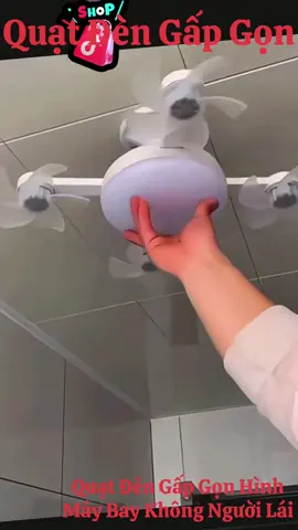 Đèn trần 4 Cánh Gấp Gọn Có Điều Khiển Từ Xa, Đèn Chùm Sáng Tạo Nhiều Chế Độ Có Thể Điều Chỉnh #denquattran #denquat #xuhuong 