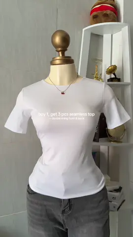 tops na full length at hindi bitin sa kili-kili naka double lining pa front & back ang ganda ng qualityyy! 🙌🏻✨ #seamlesstop #tops #outfitideas #doubleliningtop #OOTD 