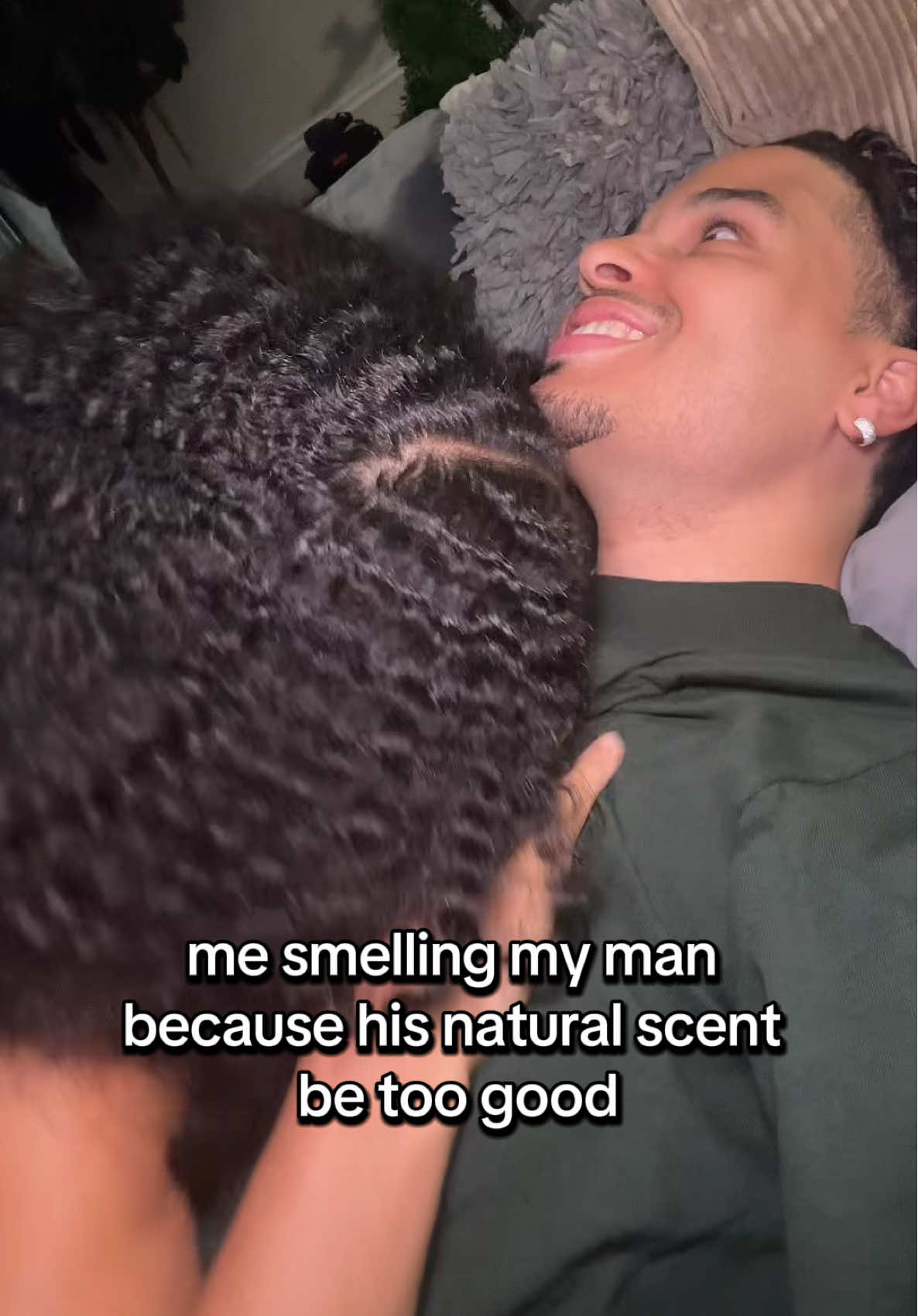 Why does smelling my man do this to me everytimeeeee😭😭 #eazieandaria #couples #relationships #relationshipgoals #funnycouples #funnycouple #comdey #couplescomedy #relationshipcomedy #Love 