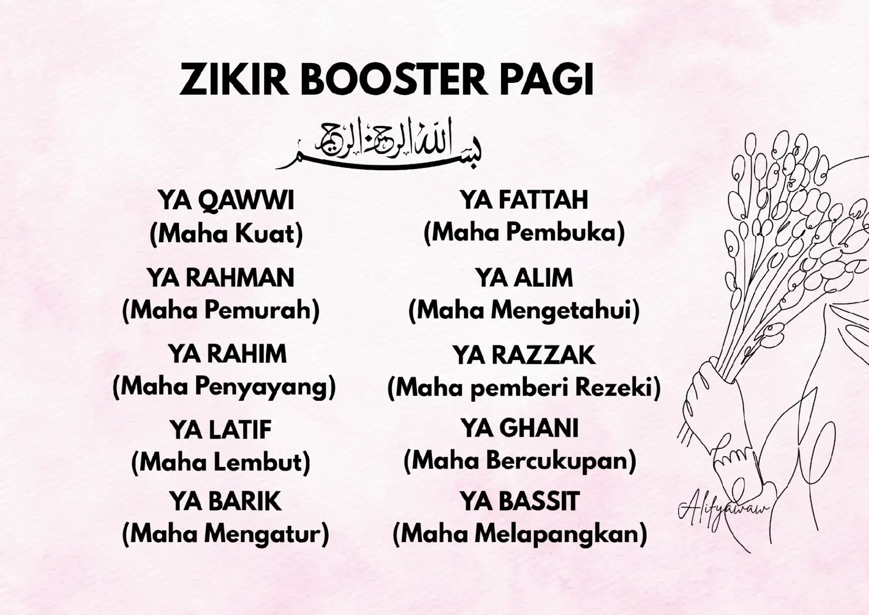 Dalam hiruk-pikuk hidup yang meletihkan, ada ruang untuk kita kembali bernafas dalam tenang. Mari kita hidupkan jiwa dengan zikir penyucian hati, penyerahan diri, dan penyambung rasa kepada Ilahi.Walau apa pun yang berlaku hari ini, biarlah zikir ini menjadi pelita semangat yang tak pernah padam. Setiap kalimah adalah hembusan kasih dari langit, menenangkan yang resah, menguatkan yang Lemah.Letakkan penatmu, dan izinkan zikir menyapu jiwa yang letih. Di situ ada ketenangan, ada rahmat, ada rezeki yang tak pernah putus. #zikirharian  #zikirboosterpagi  #alhamdulillah 