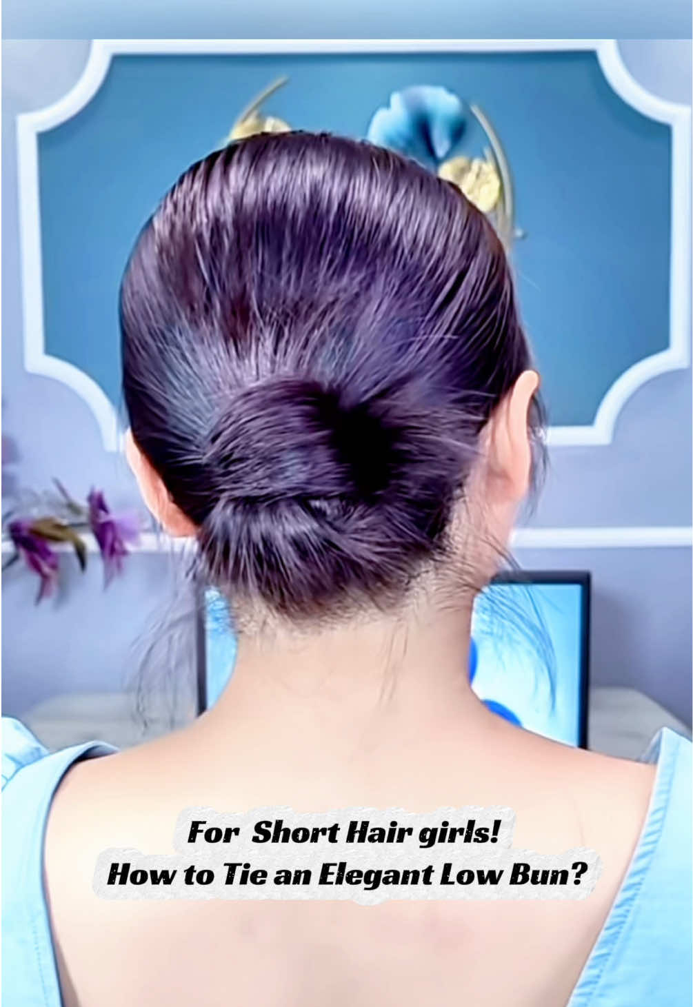 For Short Hair Girls! How to Tie an Elegant Low Bun? #shorts #hairstylist #hairstyle #hairclips #easyhairstyle
