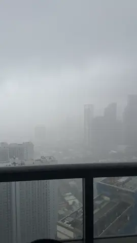 View from 62nd floor of our condo…. This storm is crazy crazyyyy #typhoon #storm #philippines #makati #rain #lightning 