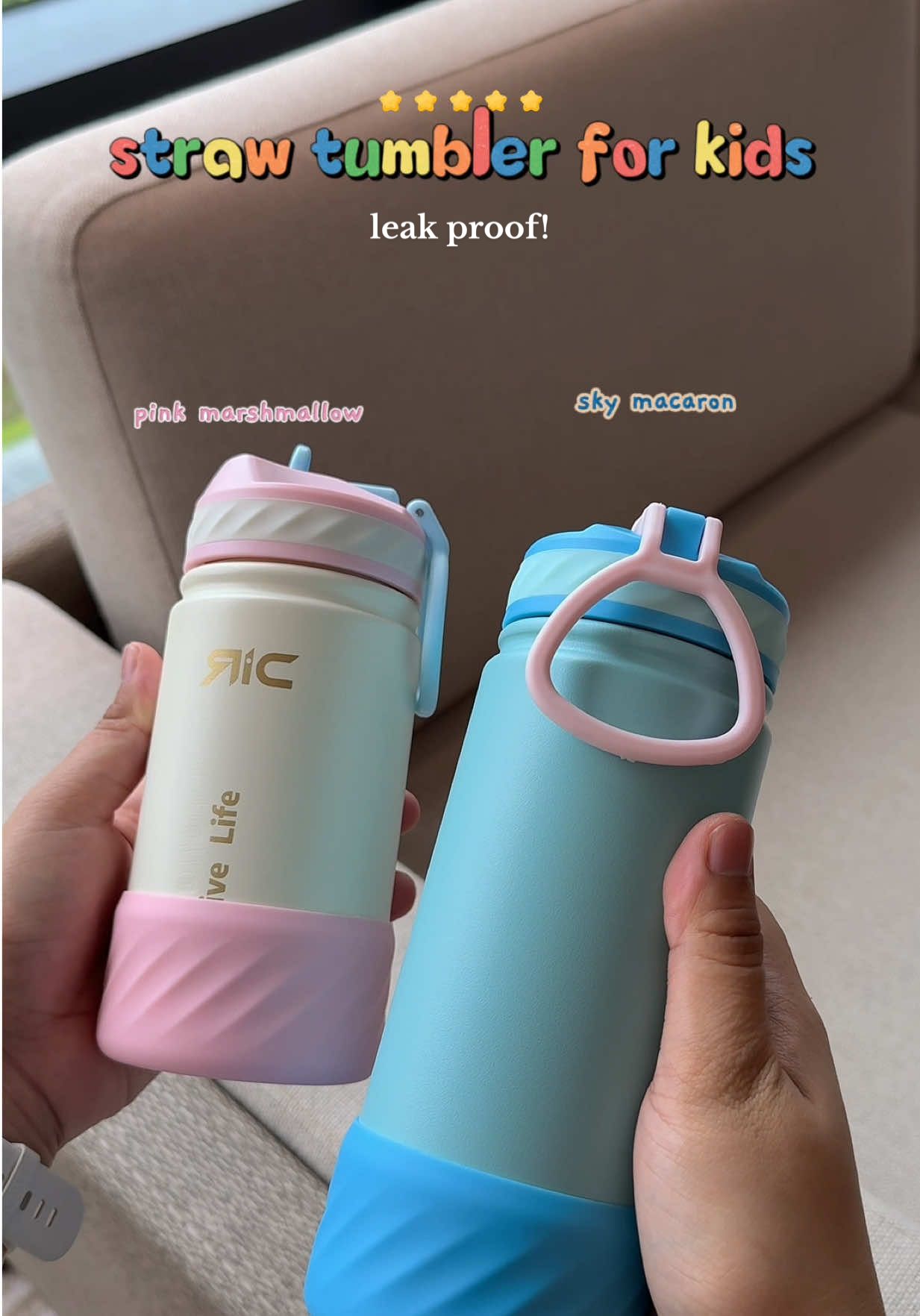 tumbler for kids na scratch resistant na at meron na kasamang straw! 🙌🏼🍭 #vacuumflask #insulatedtumbler #kidstumblerswithstraw #hotandcold #sippytumbler #mrric #mrrictumbler #mattefinish #scratchproof 