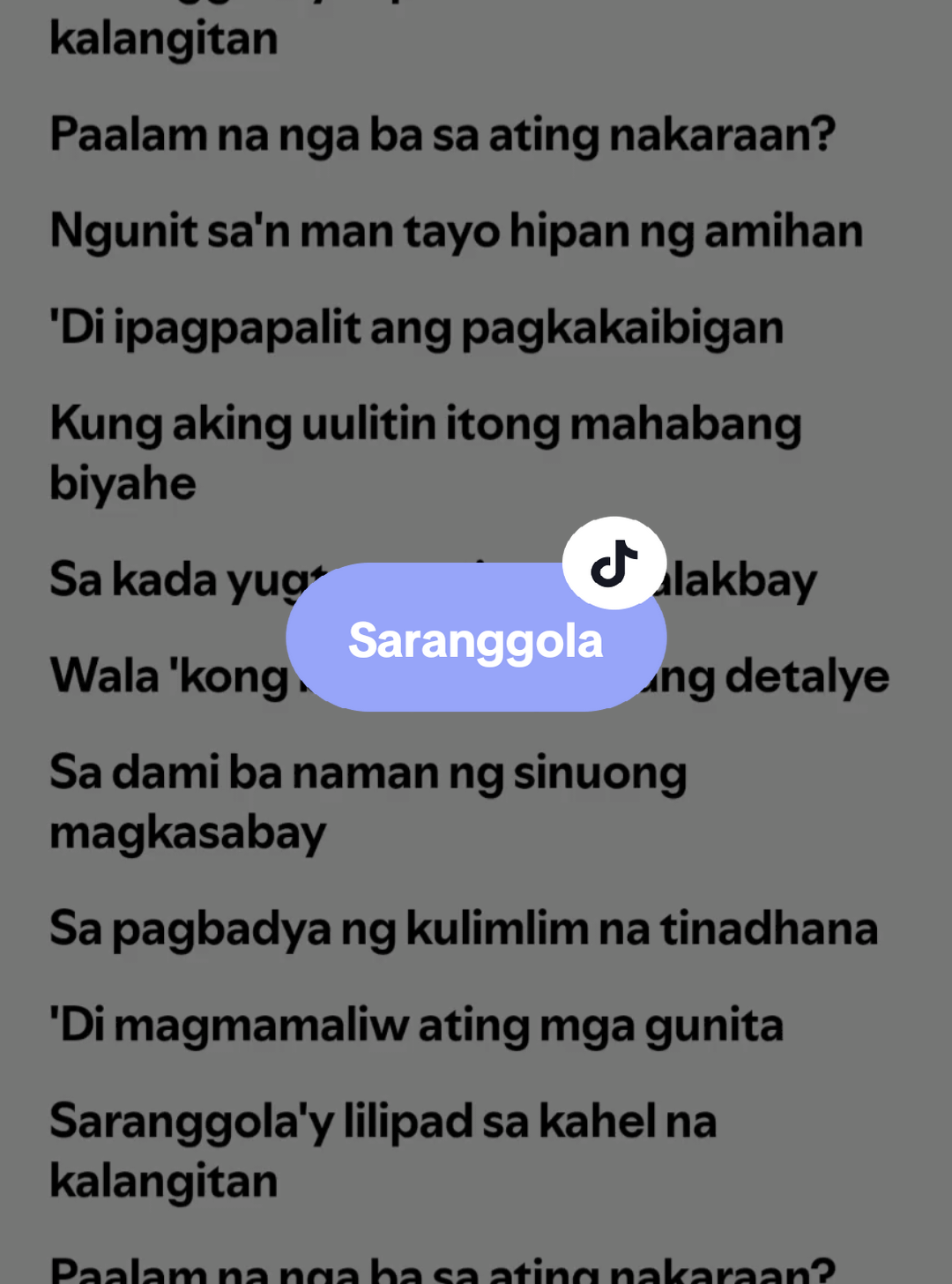 Saranggola🎶by: Ben&Ben #saranggola #benandben #lyrics #spotify #kantakamuna🎤🎶 #oooooomerr_ #fyp 