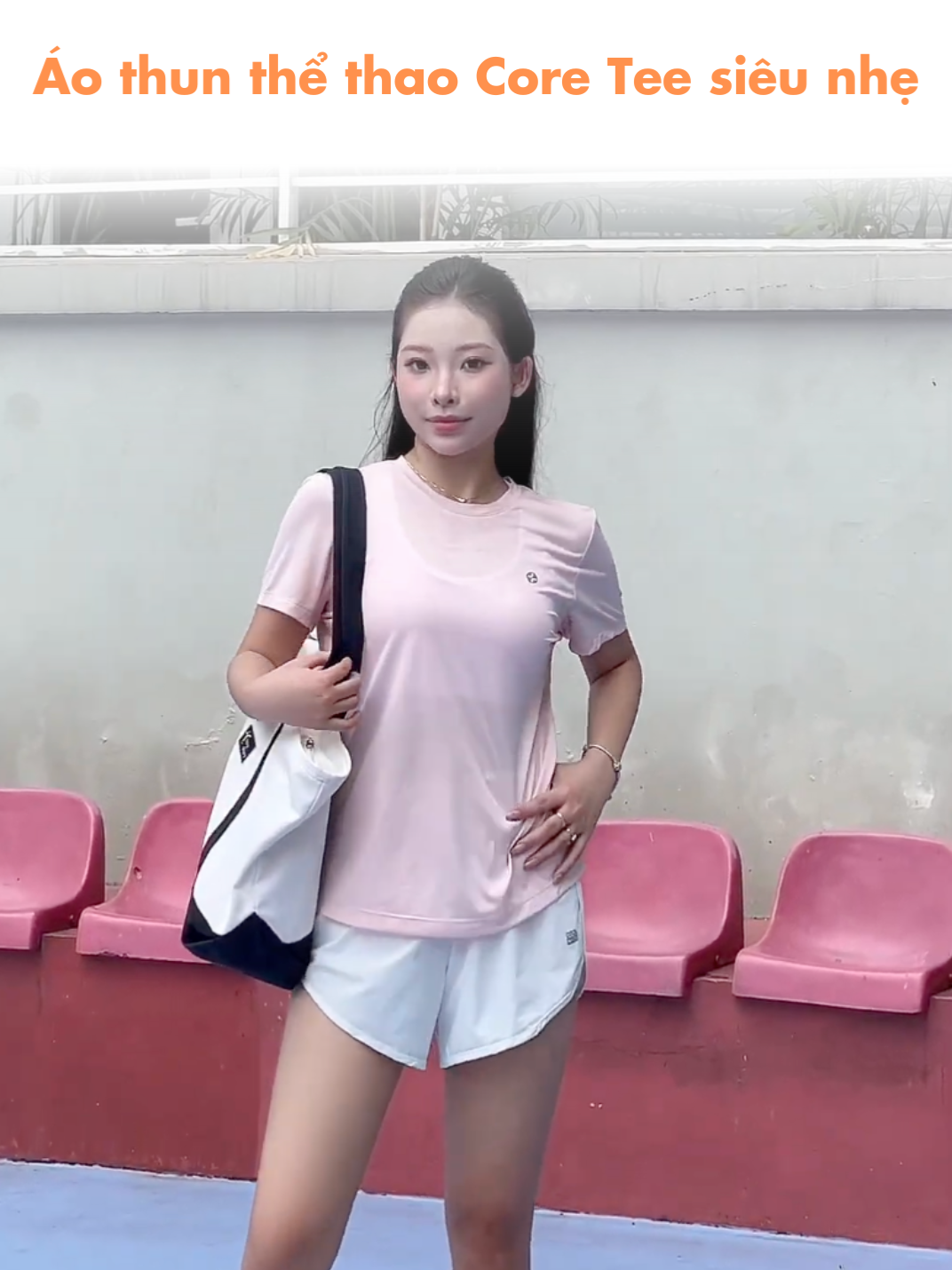 Áo thun Core tee: Vải mềm, khô nhanh, dáng không lộ – đúng chuẩn áo tập không thể thiếu.#Coolmate #CoolmateActiveforWomen #aothun #TikTokFashion