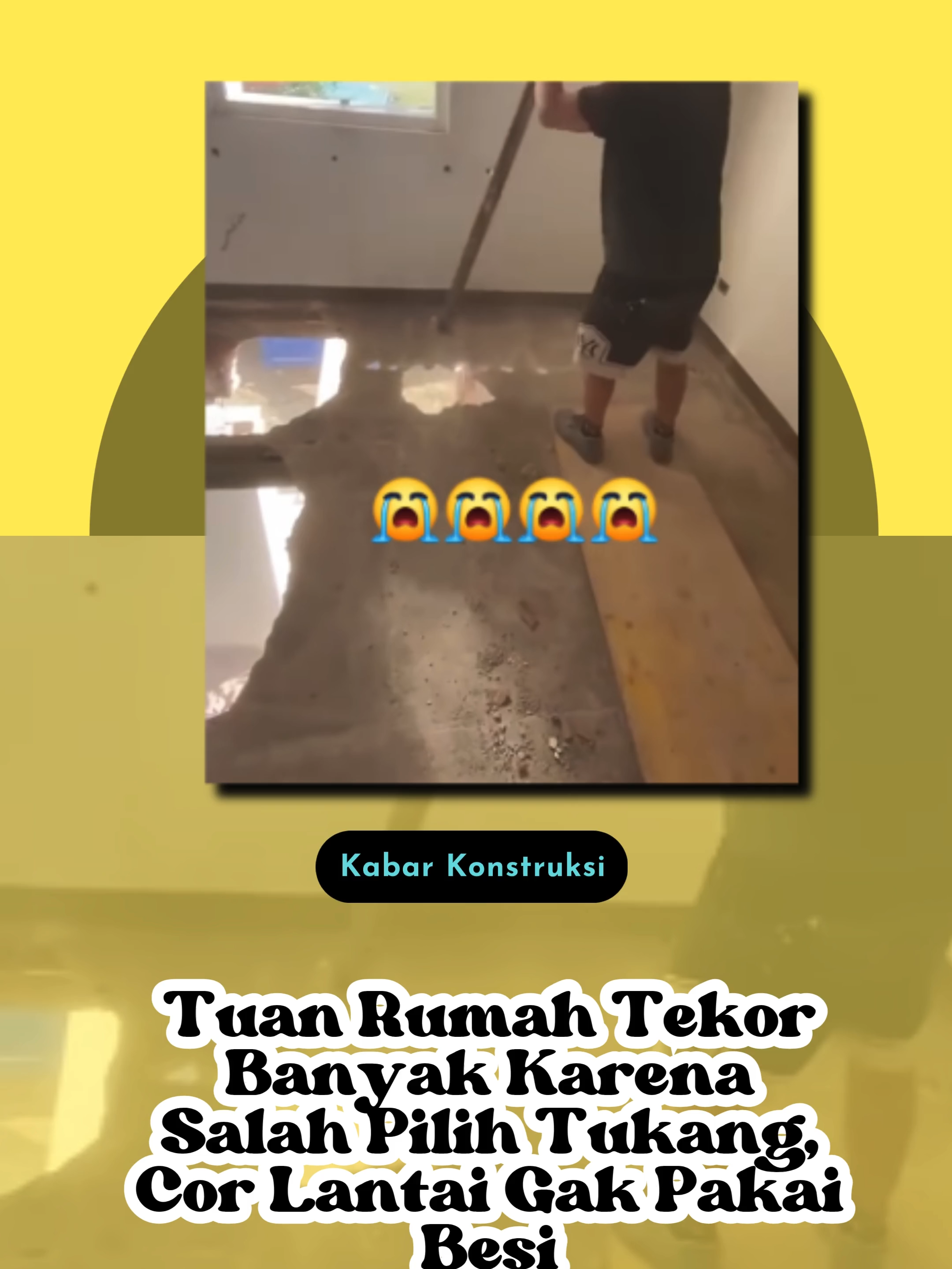 Sobat KIPers, lantai 2 ini dicor tanpa tulangan besi, akibatnya mudah retak dan bahkan bisa runtuh karena tidak ada penyaluran beban yang kuat. 🔥 Kesalahan ini biasanya terjadi karena: Mengabaikan desain struktur. Kejar biaya murah tanpa mengikuti standar. Tidak mematuhi SNI 2847:2019 tentang Persyaratan Beton Struktural untuk Bangunan Gedung. Sumber: Instagram @supaidi89 Jangan lupa LIKE, COMMENT, FOLLOW & SHARE ke teman-teman kalian, serta perbaharui & update informasimu seputar dunia konstruksi. #Beton #Lantai2 #TeknikSipil #Konstruksi #StrukturBangunan