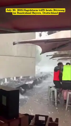 July 20, 2025 - Hailstorm hits Bundesland Bayern, Deutschland #hail #hailstorm #disaster #severeweather #weather #news #hits #bundeslandbayern #Deutschland #Germany #foryou #viral 