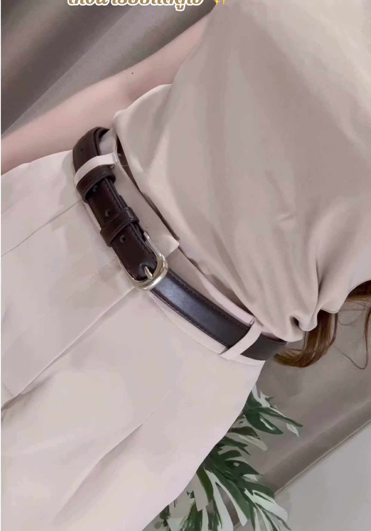 น้ำตาลเข้มค่ะ 🤎……………………………..……………………………..……………………………..#เข็มขัด#เข็มขัดสีน้ำตาล#เข็มขัดหนัง 