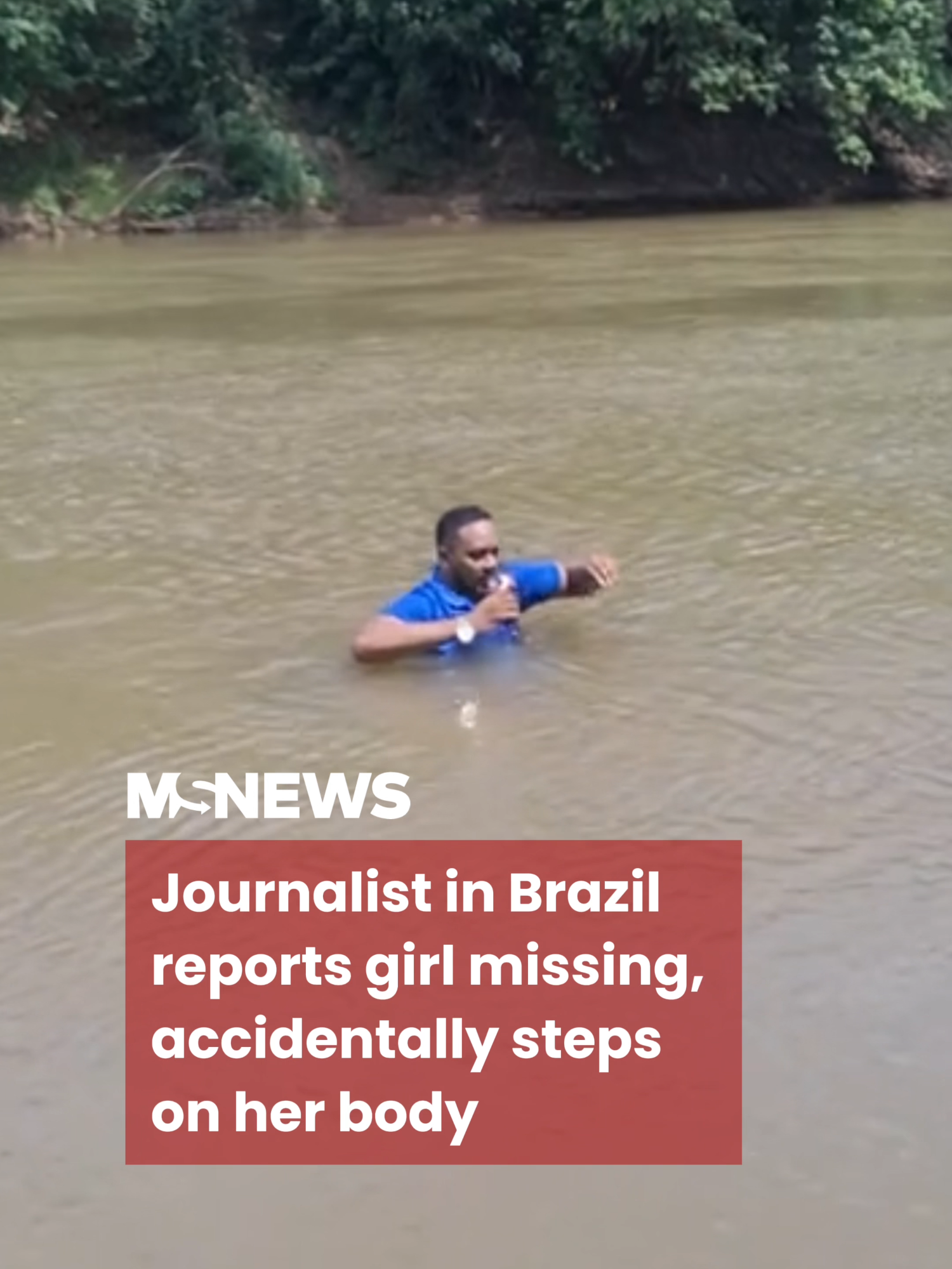 The journalist told his team he saw what looked like an arm in the water but wasn’t sure if it was a body or a fish. #mustsharenews #sgfyp #brazil #reporter