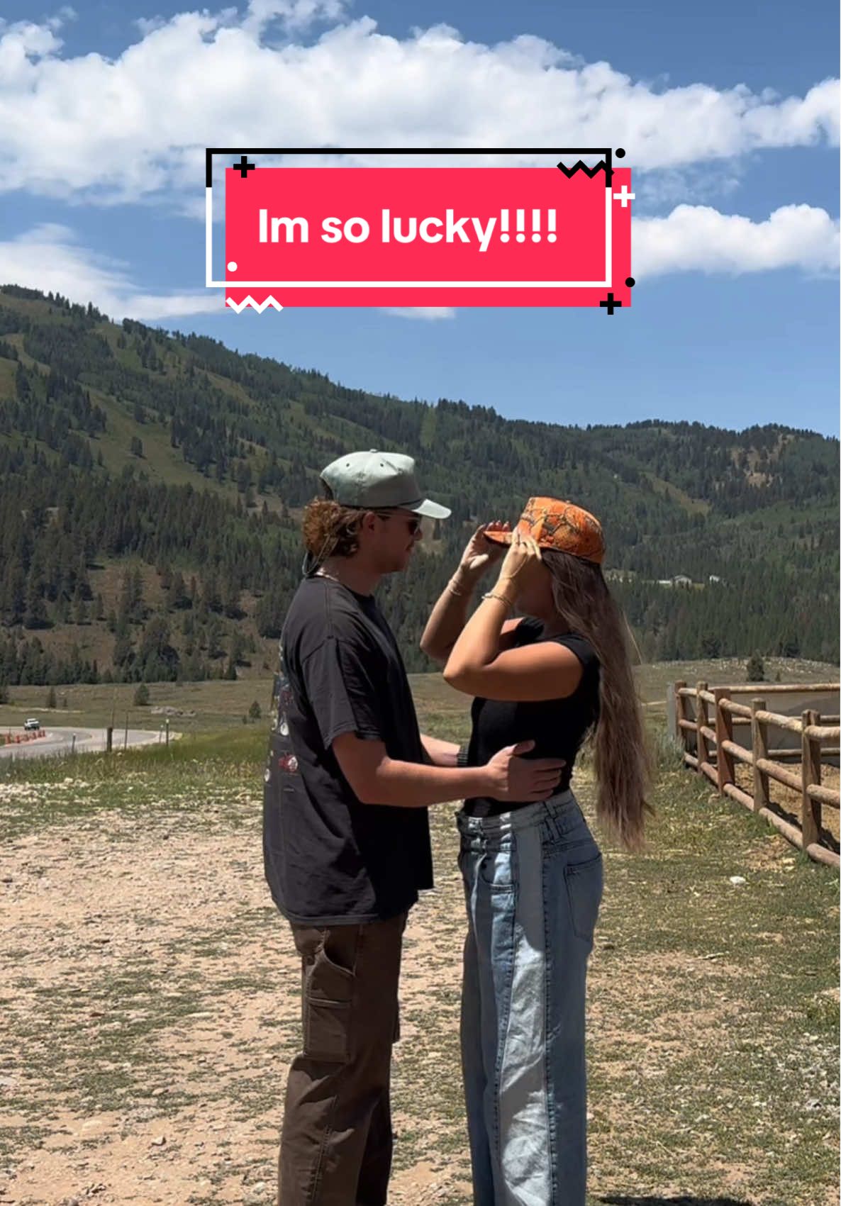 Luckiest to be loved by you!!!  #younglove #mountains. #relationshiptiktok #highschoolsweethearts #couplegoals 