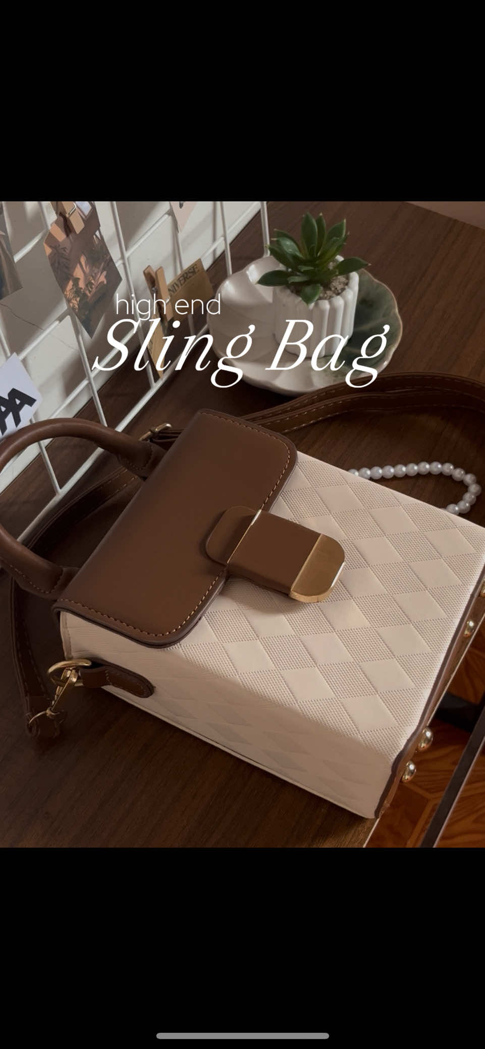 everyday use high-end sling bag 🤎 super classy ✨ #minibag #fashion #slingbag #trendingbag #minislingbag #classybag 