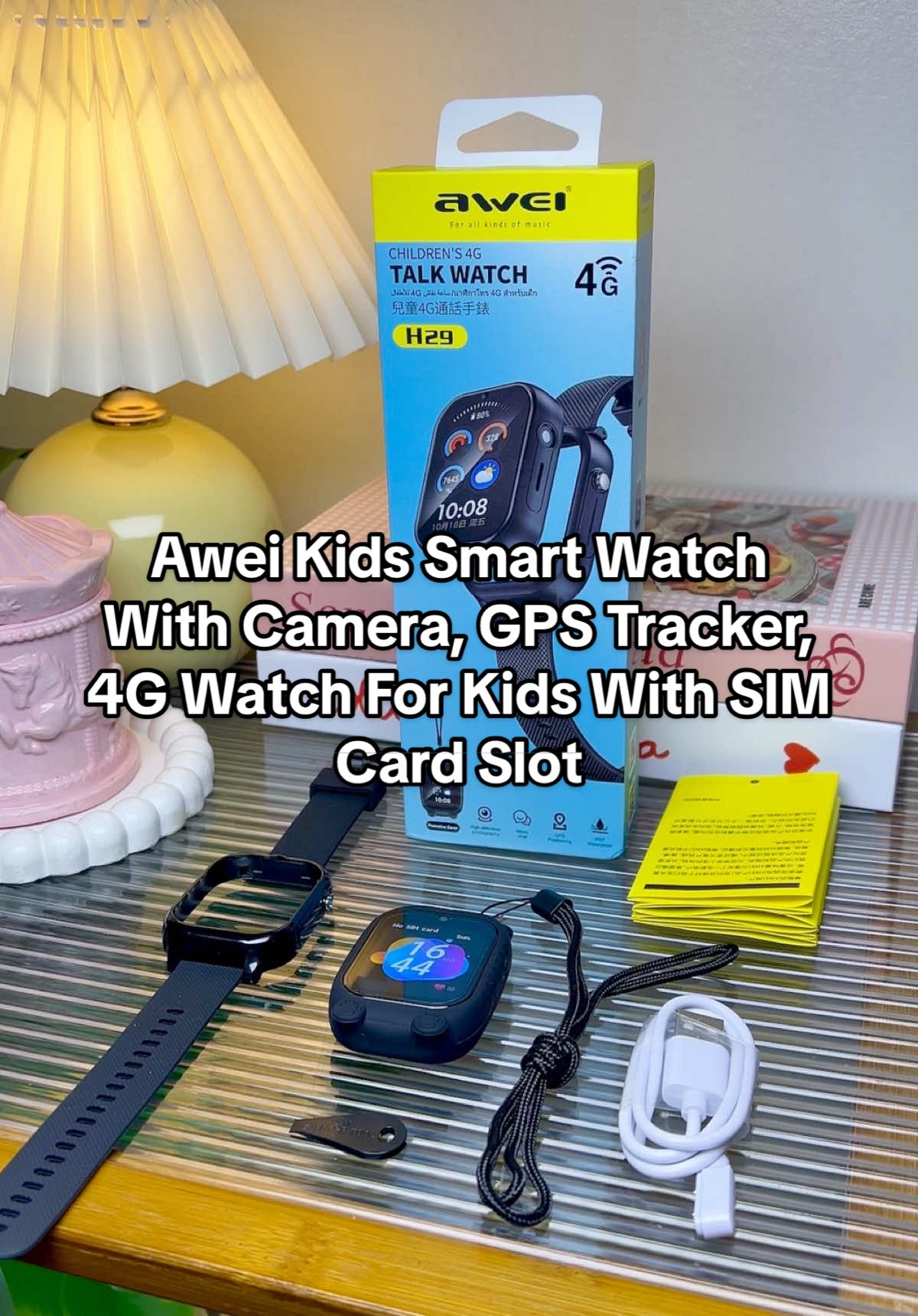 Awei Kids Smart Watch With Camera, GPS Tracker, 4G Watch For Kids With SIM Card Slot #awei #aweismartwatch #smartwatch #smartwatchwithsim #smartwatchviral #smartwatchmurah 