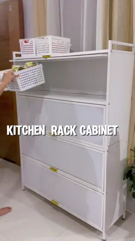 KITCHEN RACK MULTIFUNCTIONAL DUST PROOF STORAGE CABINET #kitchenrack #storagerack #metalrack 