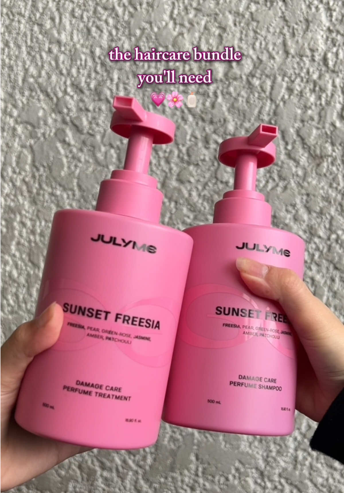 The haircare bundle you didn’t know you needed — until now 💖 Soft, shiny, and fresh-smelling hair starts with Julyme’s shampoo + treatment duo ✨  #JulyMe #haircare #bundle #essentials #improved