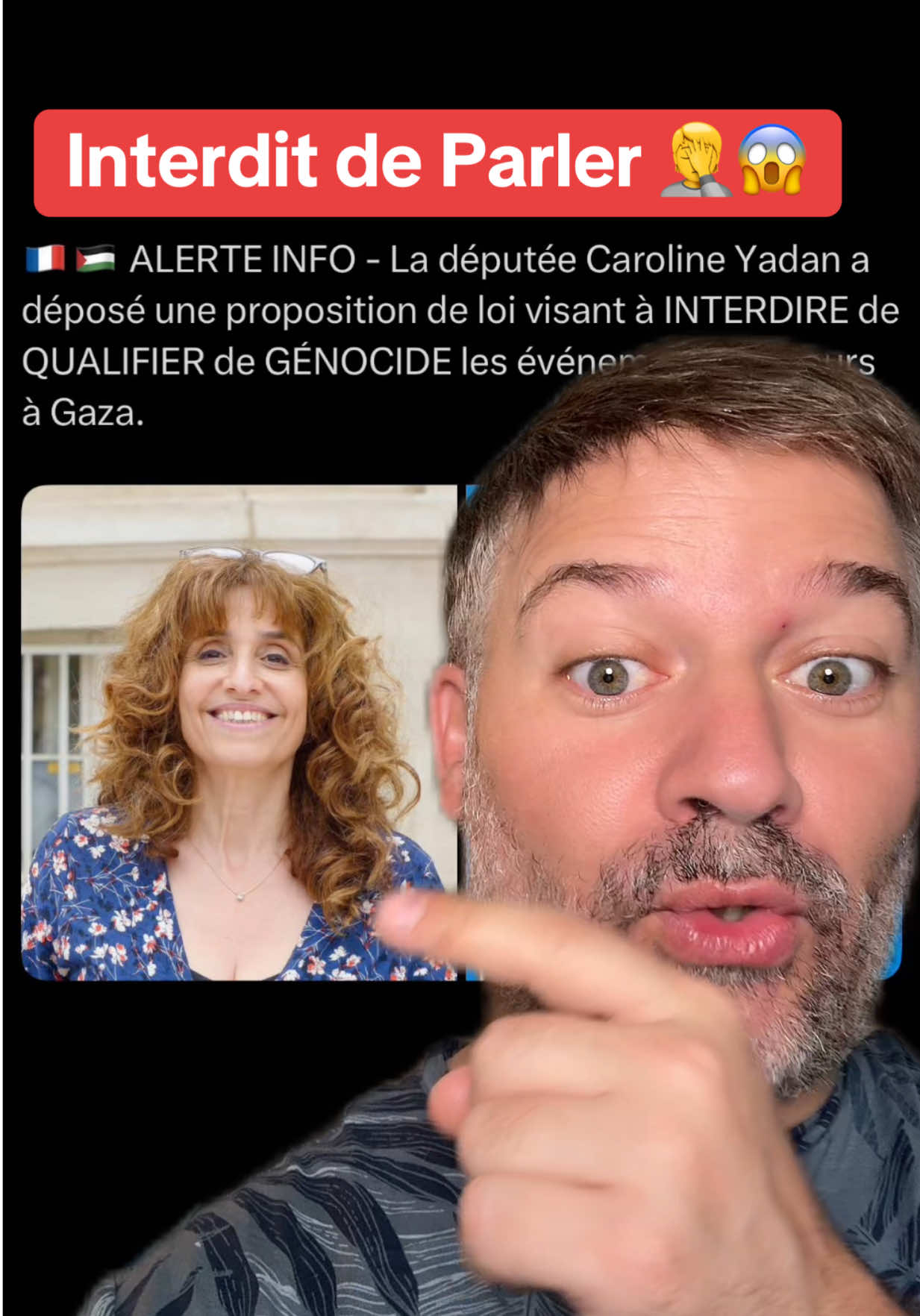 La députée Caroline Yadan a déposé une proposition de loi visant à Interdire de QUALIFIER de GÉNO….. les événements en cours en …….. #interdit #caroline #muslim 