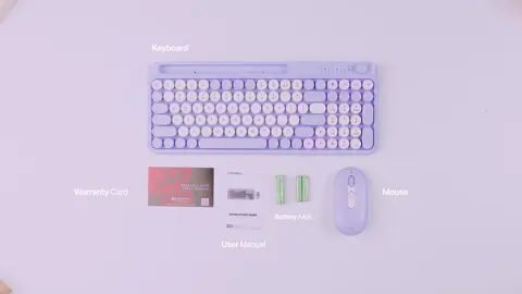 Fantech Go Mochi 101 WK899 Multi- device Compact Combo Wireless Keyboard Mouse Built-in Phone Holder#fantech #fyp #foryou #fypシ 