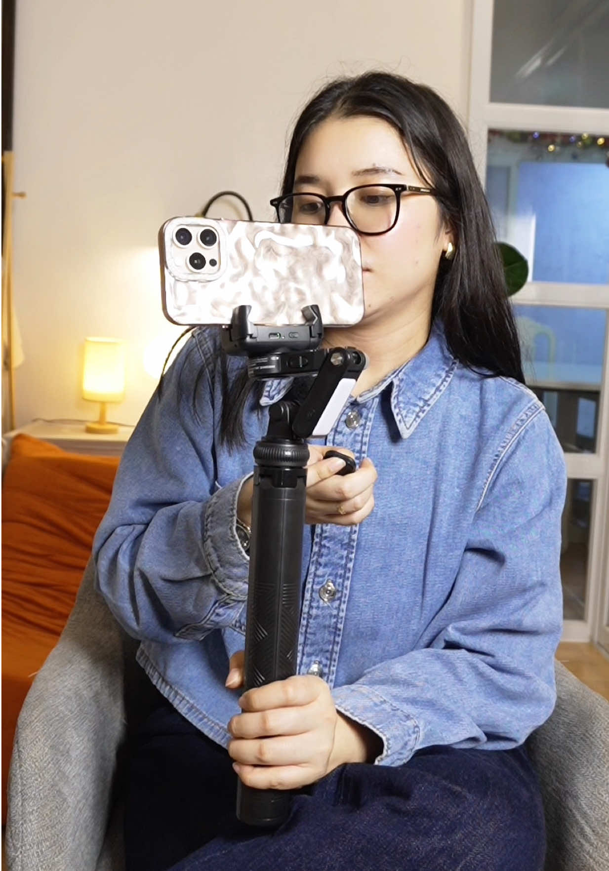 Selfie stick tripod + gimbal stabilizer 😱 #tnwselfiesticktripod #selfiesticktripod #selfiestickwithlightandbluetooth #gimbalstabilizer 