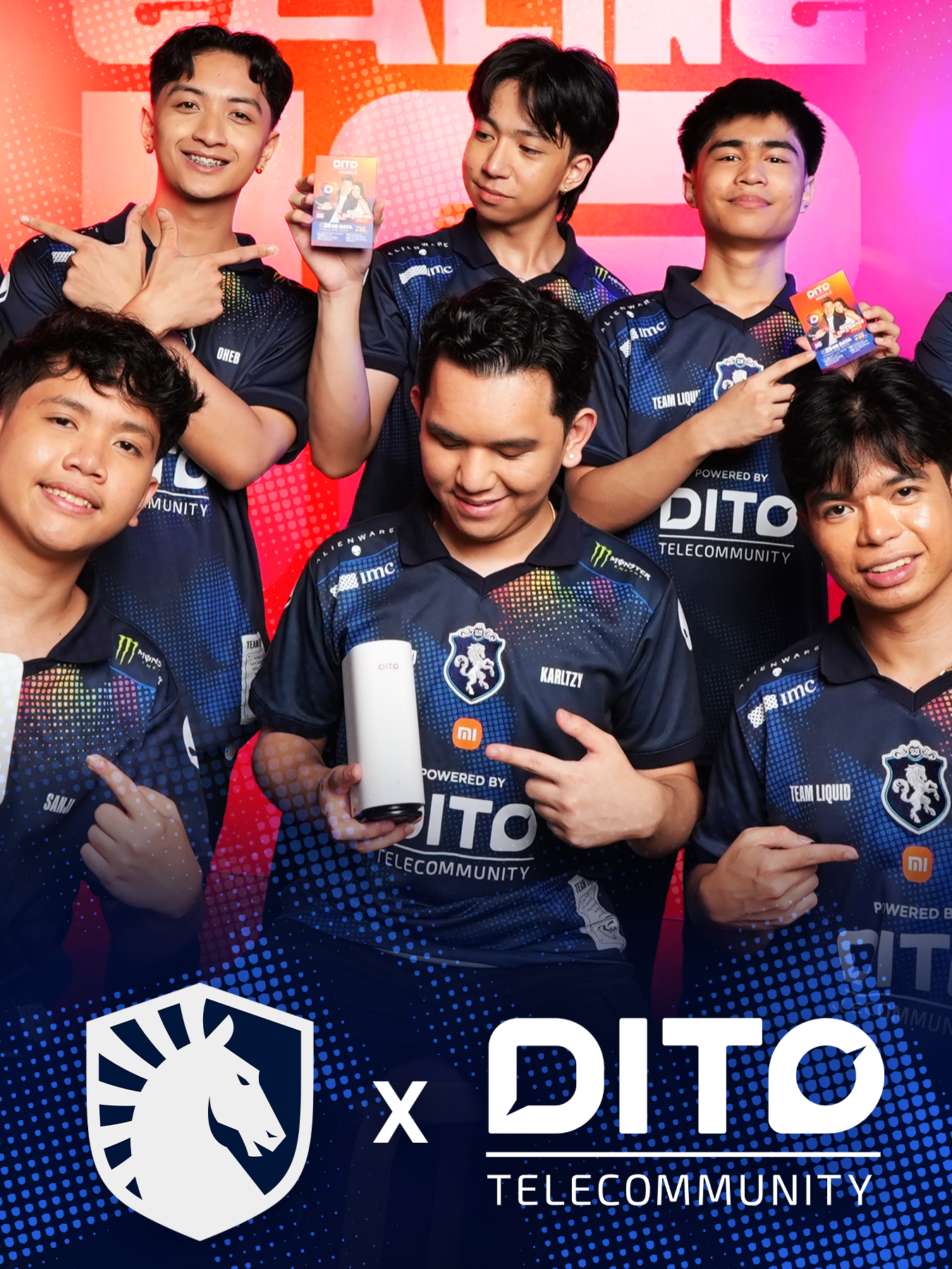 The boys are rocking the new Team Liquid PH jersey at mapapa-WOW ka talaga! They are ready to show up and show out their gear, brough to you by DITO Telecommunity. ❤️💙💛 #DITOwithTeamLiquid #GalingDITO #AngGalingMoDITO #DITOtelecommunity