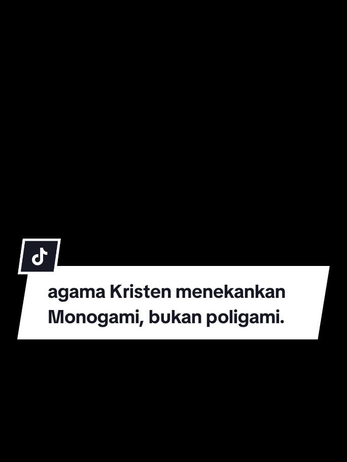 Seorang suami harus setia kepada satu istri, dan sebaliknya. Kristen menekankan Monogami bukan poligami‼️#Nonpoligami #harusmonogami #fypppppp #kristentolakpoligami #CapCut 