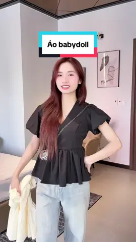 Áo babydoll trơn mặc hack dáng nè #affiliate #affiliate #macdep #trending #tiktok #xuhuong #aothun #aosomi #aothun #babydoll #hienbanhmat 