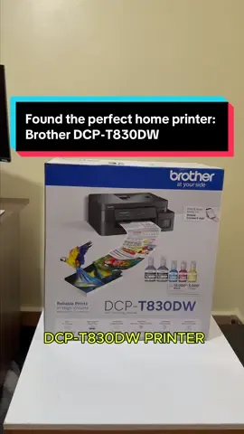 Finally found the perfect home printer🤩 The Brother DCP-T830DW is a versatile 3-in-1 ink tank printer designed for both home and office use. It offers print, copy, and scan functionalities, with key features including: * Wireless Connectivity: Wi-Fi, Wi-Fi Direct, USB 2.0, and LAN support for flexible printing from various devices, including mobile (via Brother Mobile Connect App.  * Automatic Duplex Printing: Saves paper by printing on both sides automatically.  * High Page Yield: Comes with ink bottles that deliver a high number of prints (up to 15,000 black pages and 5,000 color pages), making it cost-effective for high-volume printing.  * Automatic Document Feeder (ADF): A 20-sheet ADF for efficient multi-page scanning and copying. No need for paper handling. * High Print Resolution: Up to 1200 x 6000 dpi for crisp, clear documents and vibrant photos. * Compact Design: Fits well in various workspaces *Giveaway*  I am giving away 2 Labelling machines; The Brother PT-H110 to 2 lucky winners 🥳  How to participate:  1. Follow @brother_mea on Instagram  2. Leave a comment on this video to confirm that you’ve followed @brother_mea 3. Winners will be announced on the @brother_mea Instagram page after 2 weeks  #brother #brotherprinter #brotherdcpt830dw #printer #duncanzz 