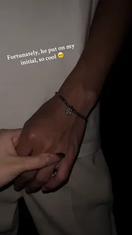 Both he and I are very willing 🥹🫶🏻#jewelry #Love #bracelet #loveyou #giftideas #boyfriend #couple #initials #initialbracelet #coolboy 