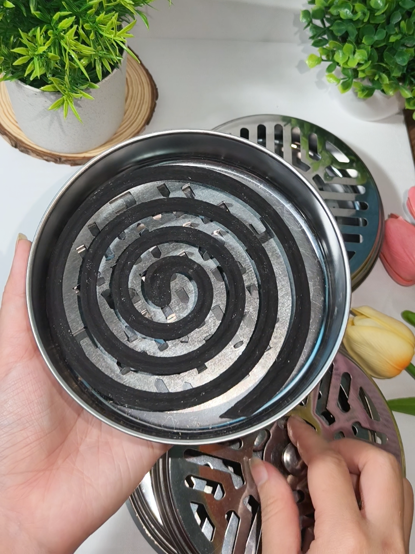 Hộp đựng nhang muỗi inox có nắp đậy an toàn tiện lợi #khayđựngnhangmuỗi #hộpđựngnhangmuỗi #khaydungnhangmuoiconapday #hopdungnhangmuoiconap 