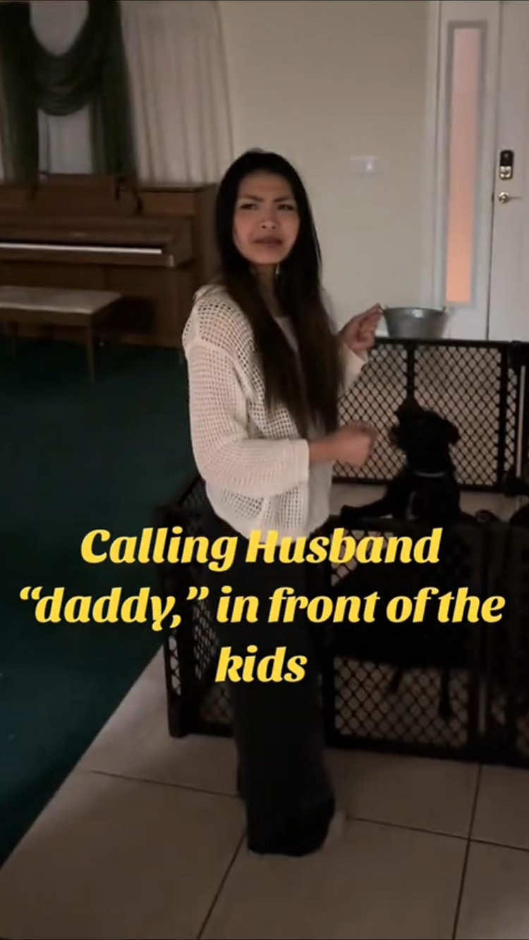 Calling Husband “Daddy,” in front of the kids😆😂 #daddyprank #prank #fypシ #fyp #daddy #whatthehelly #marriedlife #momlife