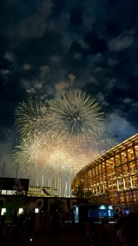 万博の花火綺麗だった🎇 #万博 #花火 #大屋根リング #大阪