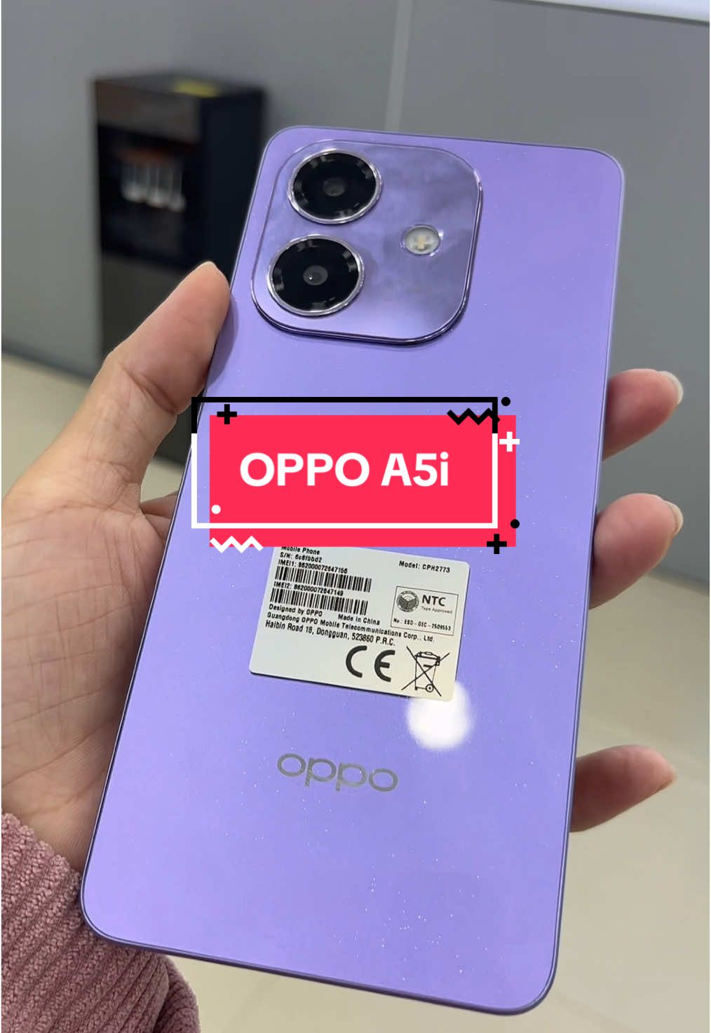 New! Oppo A5i everyone! 🤗 Perfect gift suitable for daily use. ✨ Also offers 6 months 0% interest on HC installment. Visit us directly to apply. Kindly tap the yellow bag for COD transactions. 😉 #fyp #Smartphone #GiftIdeas #Sale #student #work #FreeShipping 