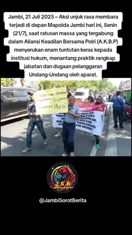 KONI Dikuasai Polisi Aktif? Aksi 300 Massa dari Aliansi Keadilan Bersama Polri ( A.K.B.P )  Desak AKBP Mat Sanusi Dicopot!