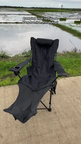 Camping chair/Reclining chair with footrest na perfect gamitin pang camping, pang picnic & other outdoor activities ☺️ #recliningchair #campingchair #portablechair #loogu
