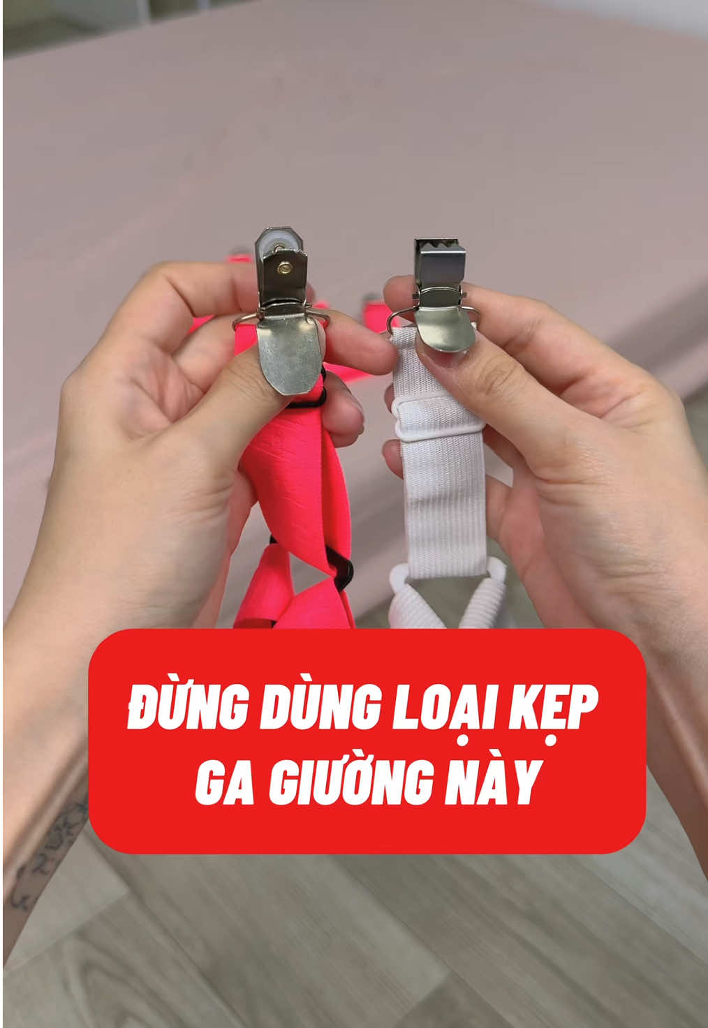 Kẹp cố định ga giường #ngandecor #diyhomedecor #decor #dogiadung #giadungtienich #kepcodinhgagiuong 