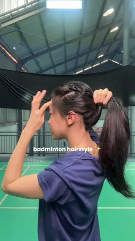 my badminton daily hairstyle ~ ✨  #hairstyle #hairtok 