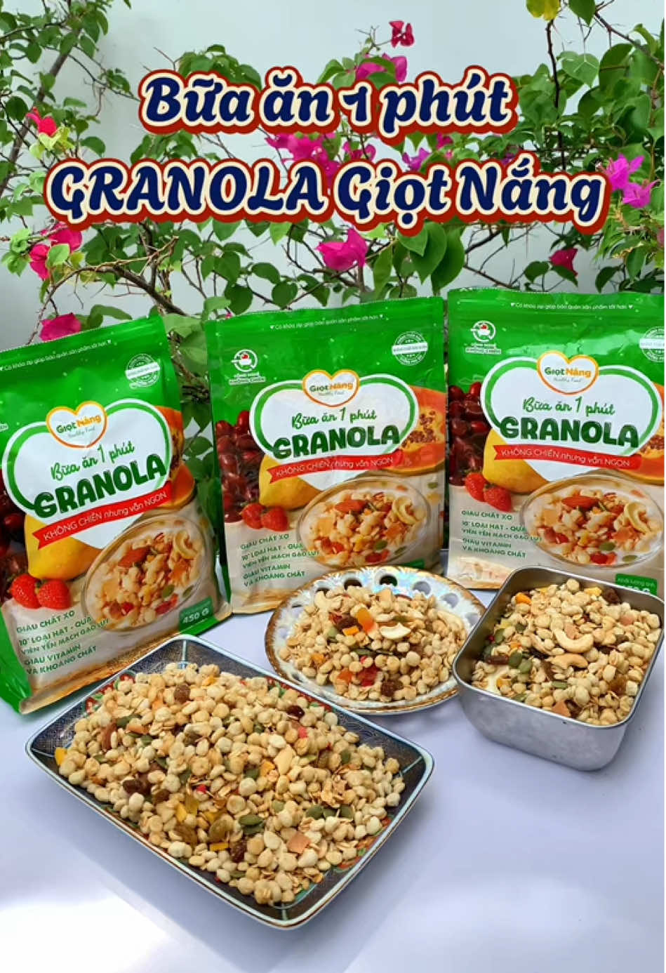 granola Giọt Nắng gói 450g #granola #nôngsảngiọtnắng #bữaănnhanh 