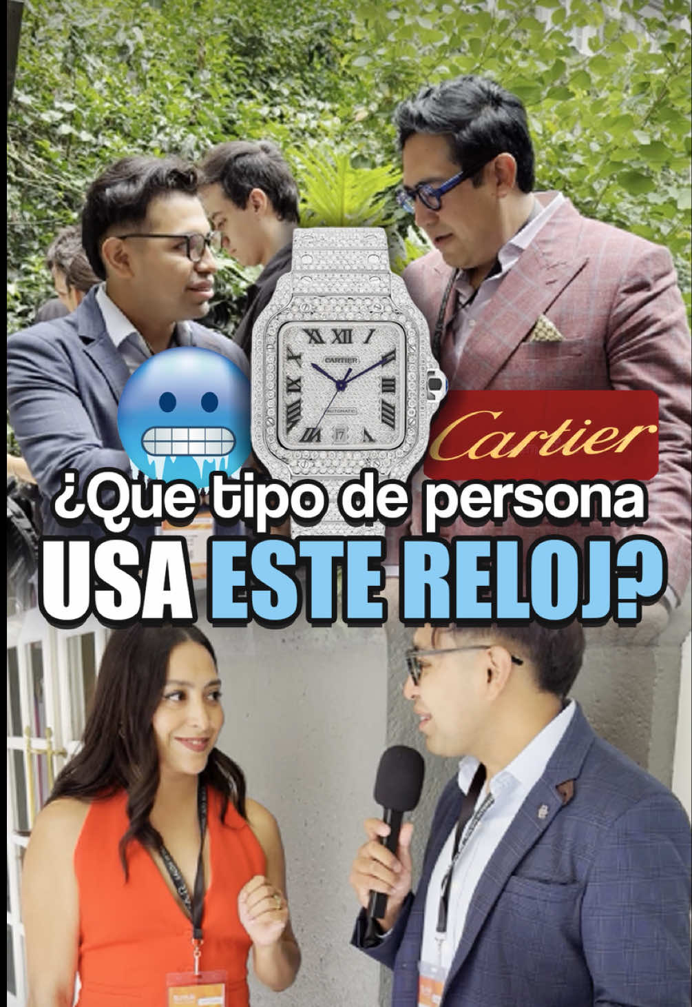Cómo te imaginas a la persona que utiliza este #reloj #Cartier #Santos #FullDiamond 💎🥶❄️