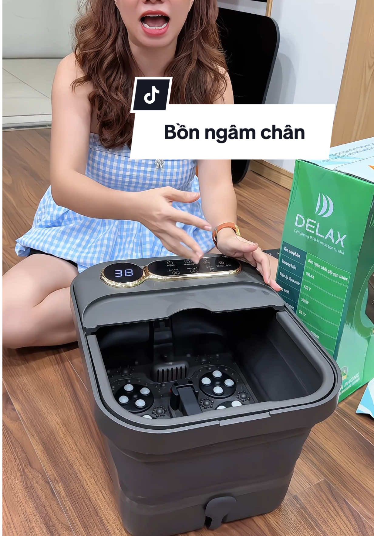 Bồn ngâm chân massaga DELAX - Massage, bấm huyệt - Phiên bản gấp gọn tiện lợi #xuhuong #bonngamchan #bonngamchanmassage #delax #huyenhomhinh365 