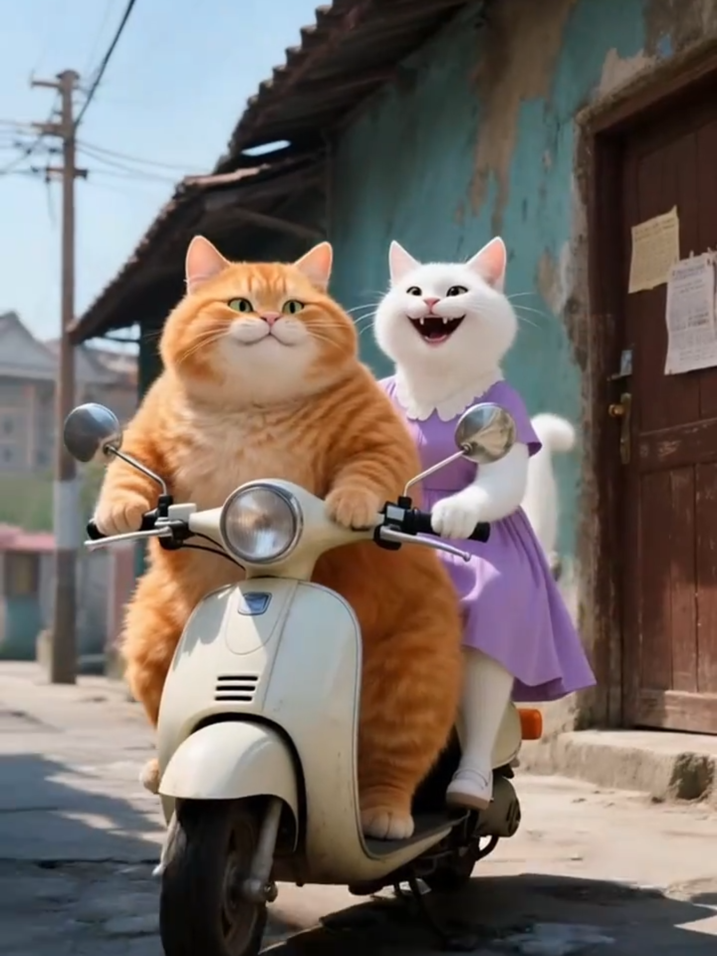 The wife wants the wife gets! #cat #cutecat #fyp #catlovers #kitty #foryou #orangecat #kucing #aicat #ai #cartoon