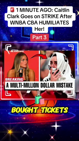 Part 3: 🚨 1 MINUTE AGO: Caitlin Clark Goes on STRIKE After WNBA CBA HUMILIATES Her! #WNBA #trendingontiktok #celebrities #basketball #watchtillend #pageforyou #trendingvideo #womensports #tiktoknews #caitlinclark #celebrity 