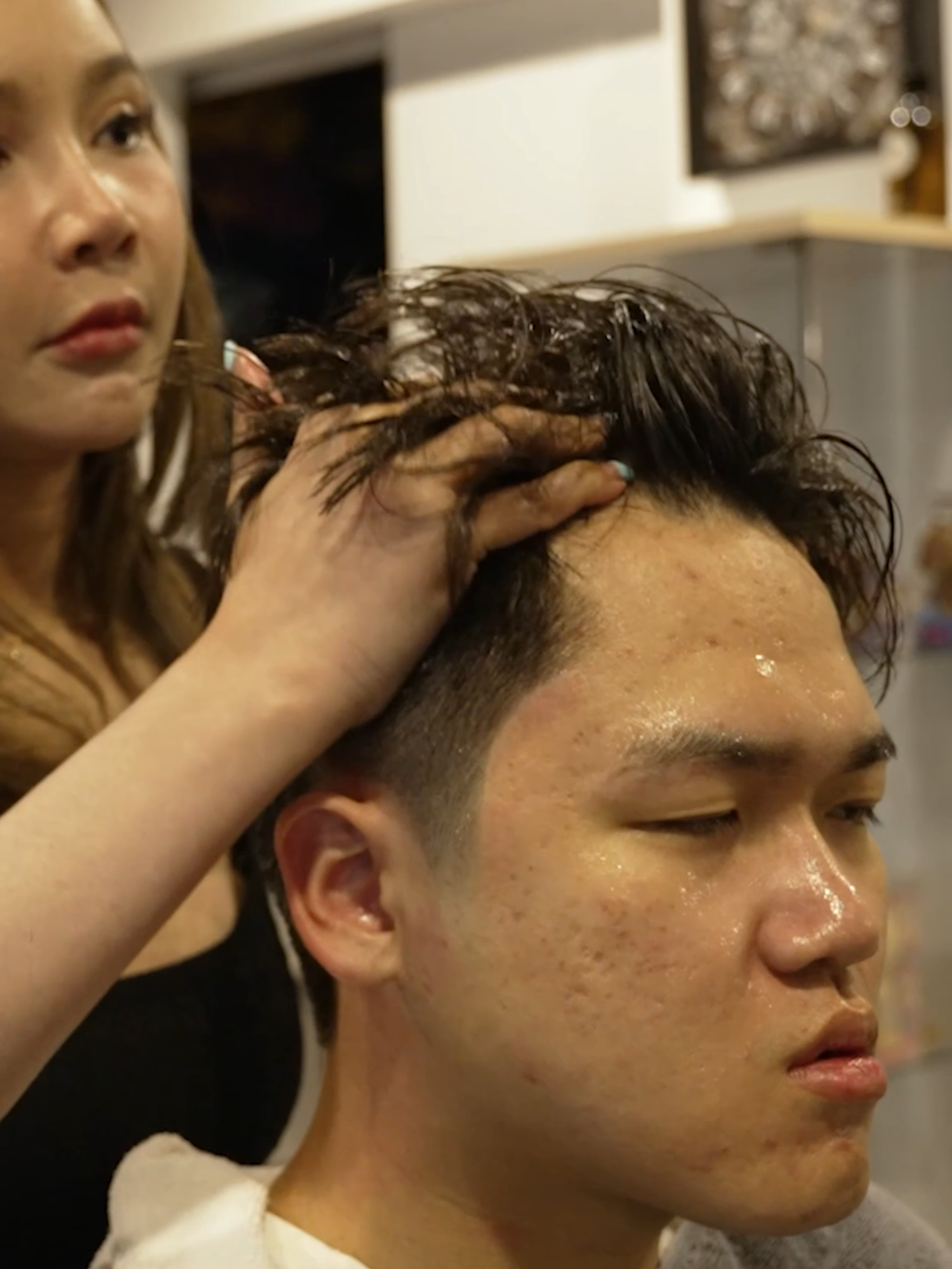 ASMR Haircut and Massage at Bangkok Thailand #dongasmr