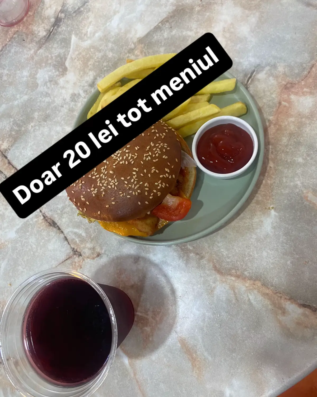 #fastfood #bistrita #20lei #meniu #burger #cartofiprajiti #suc #sos 