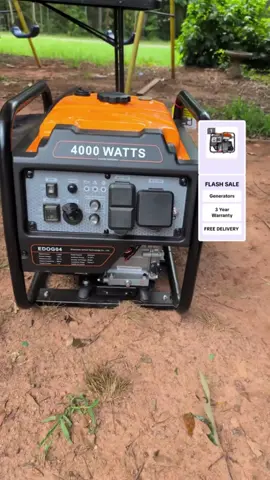 Efurden Outdoor Power Equipment 4000 Watts Portable Generator, Open Frame Inverter Generator with ECO Mode, Gas Powered, Quiet Operation, Emergency Home Backup, RV Ready