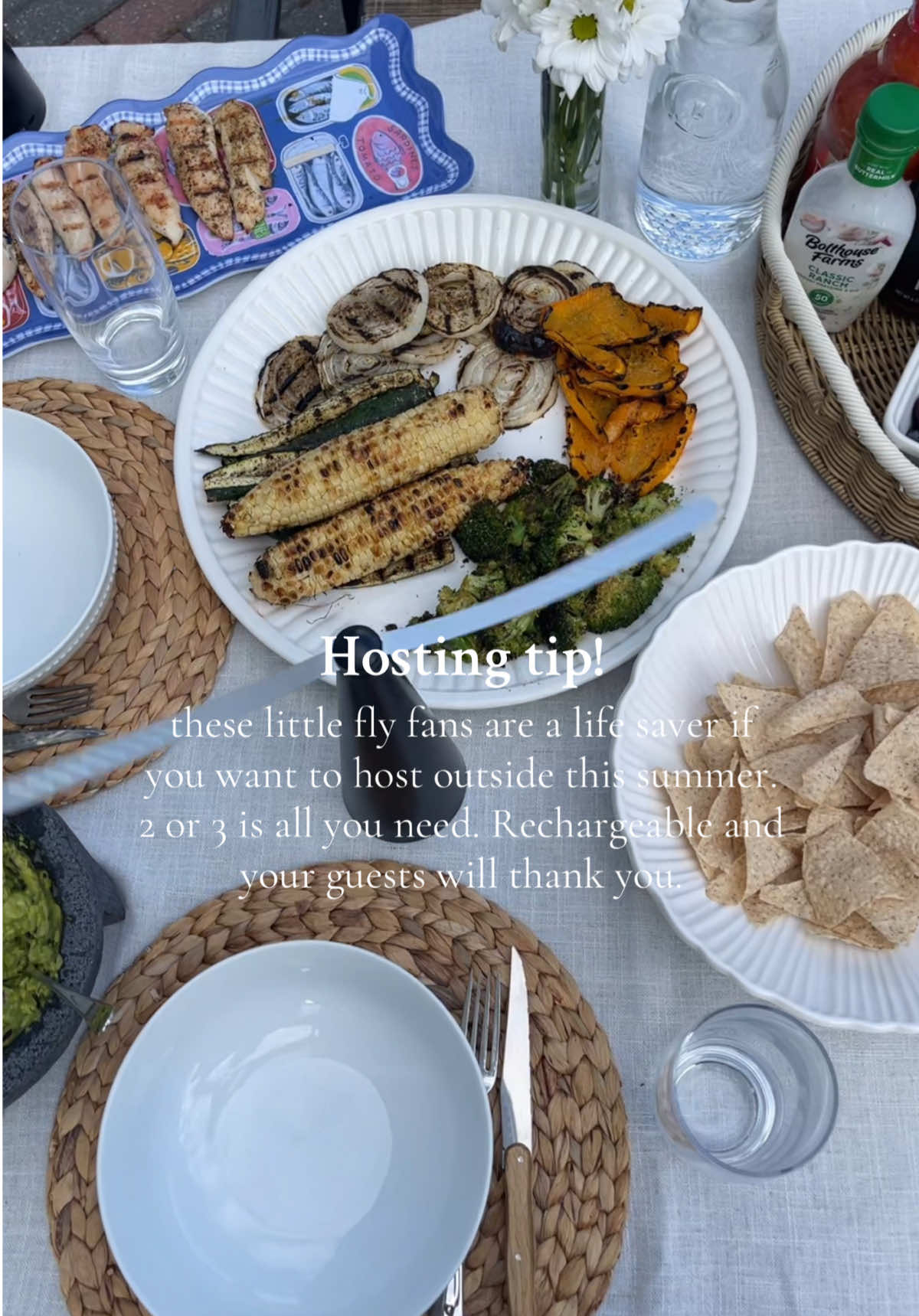 For all who love to host outside all summer long ☀️  These work great but I found ones that are collapsible and easier to pack away. Amazon - linked in bio!  #hostingera #hostingtips #outdoordining #tablescape 