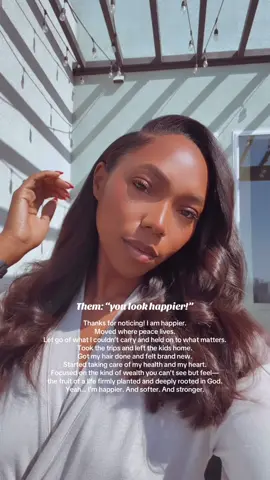 Them: “You look happier!” Me: and am!!!! 😝🤗  #christiantiktok #faith #faithtok #happy #firmlyplanted #deeplyrooted #fyp 