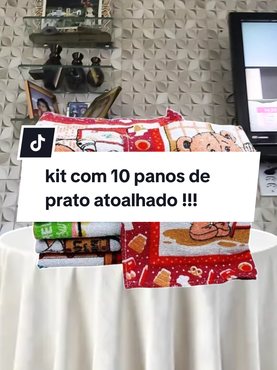 kit com 10 panos de prato atoalhado!!!